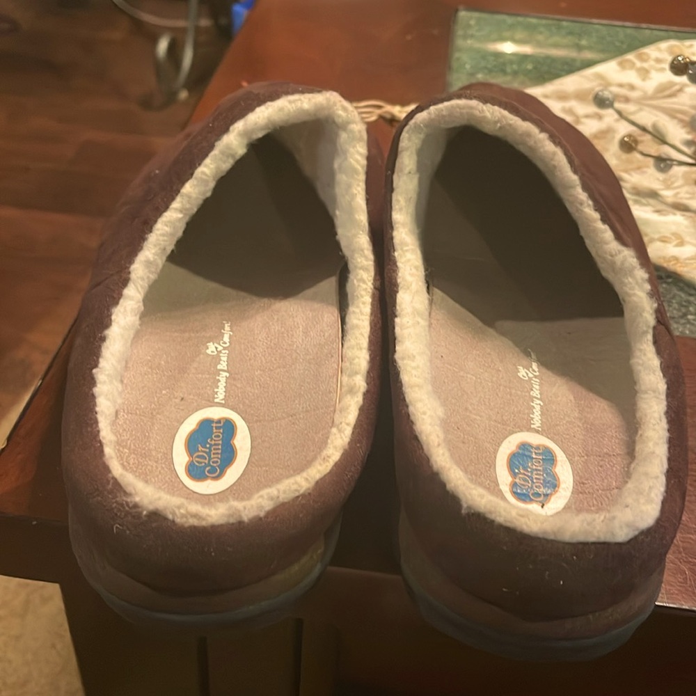 Dr. Comfort Brown Slip On Lounge Shoes Mens Size 12 - Picture 8 of 11